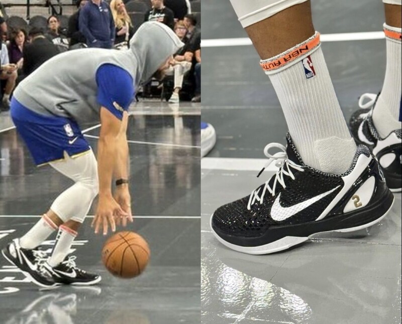 赛前热身穿Kobe签名战靴 库里告别UA合体Nike引热议