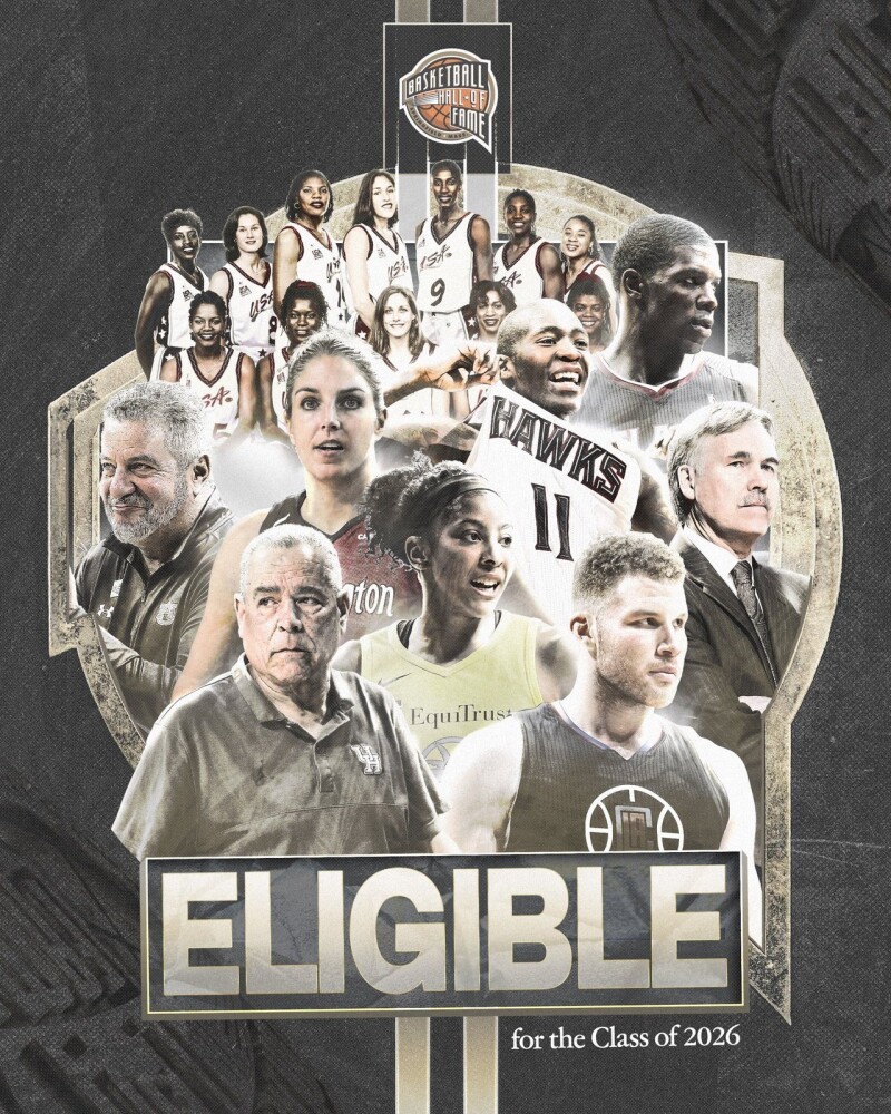 灌篮王葛瑞芬、女篮传奇帕克领衔 2026名人堂提名名单揭晓