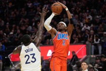 雷霆浪费22分领先 SGA轰38分惊险退勇士夺13连胜