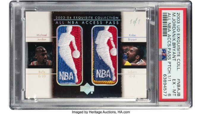 史上第7贵 布莱恩、乔丹Logoman卡拍出近「亿」天价