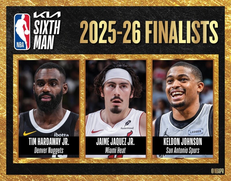 个人奖项入围名单出炉 斑马、亚历山大、约柯奇角逐MVP