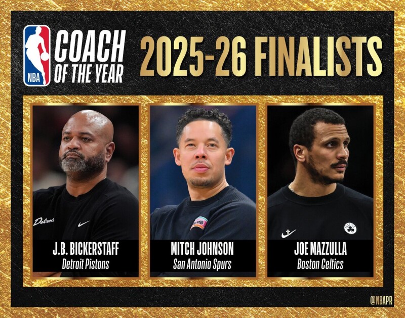 个人奖项入围名单出炉 斑马、亚历山大、约柯奇角逐MVP