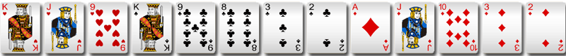 BB棋牌十三水特殊牌型-三同花 BB棋牌十三水特殊牌型-三同花