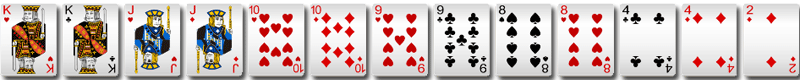 BB棋牌十三水特殊牌型-六对半 BB棋牌十三水特殊牌型-六对半