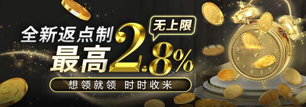 全新返点制，最高2.8％无上限