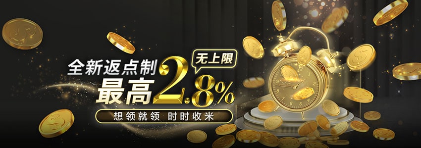 全新返点制，最高2.8％无上限