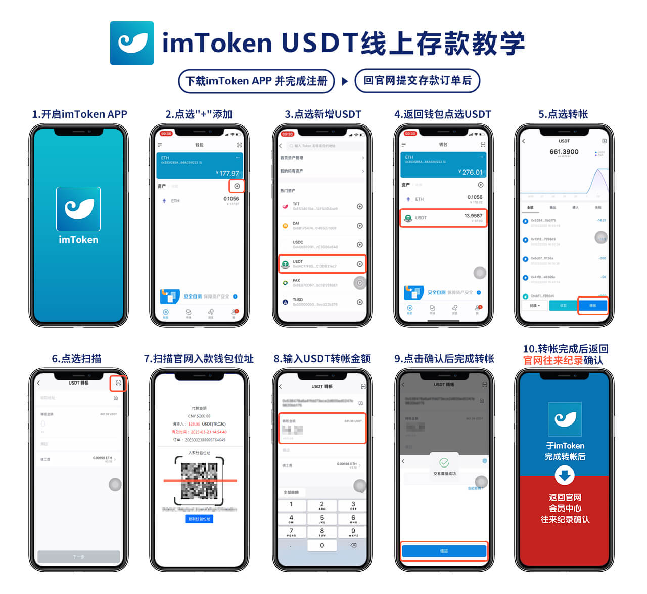 imToken USDT线上存款教学 imToken USDT线上存款教学