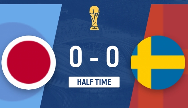 世界杯半场战报：日本0-0瑞典