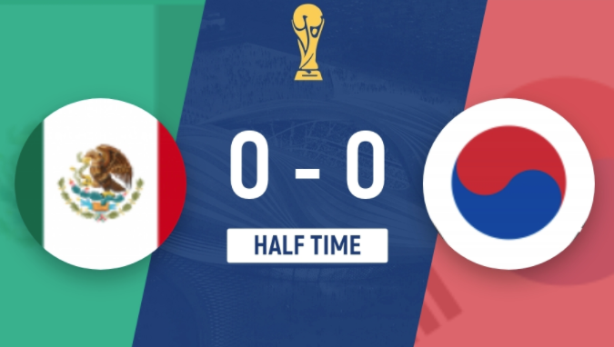 半场-墨西哥0-0韩国 半场-墨西哥0-0韩国