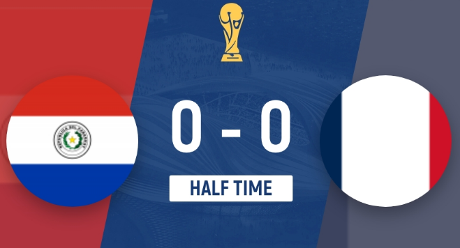 半场-巴拉圭0-0法国 半场-巴拉圭0-0法国