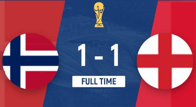 半场战报:挪威1-1英格兰! 半场战报:挪威1-1英格兰!