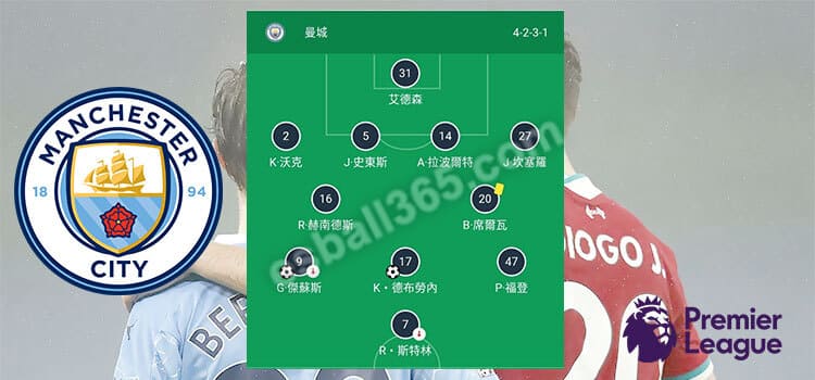 英超积分榜争霸战:曼城正选阵容 英超积分榜争霸战:曼城正选阵容
